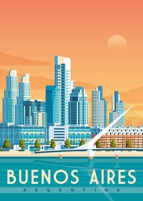 Buenos Aires Travel Poster