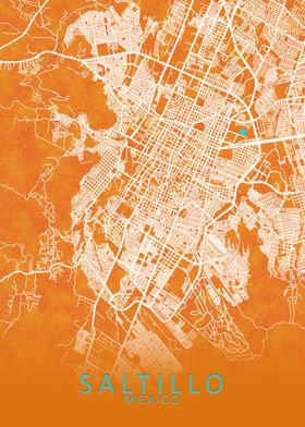 Saltillo Mexico City Map