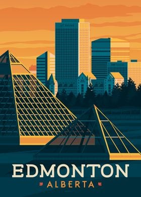 Edmonton Travel Poster