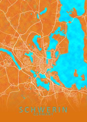 Schwerin Germany City Map