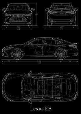 Lexus ES 2019 Blueprint