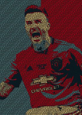 David Beckham Text Art