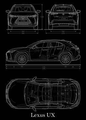 Lexus UX 2019 Blueprint