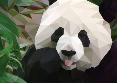 Low poly panda