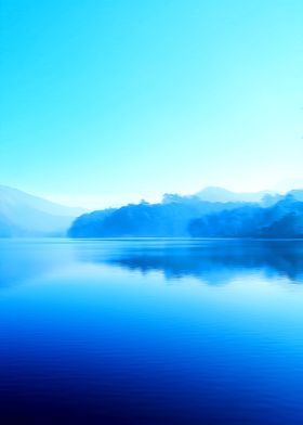 Blue Foggy Lake