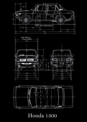 Honda 1300 1970 Blueprint