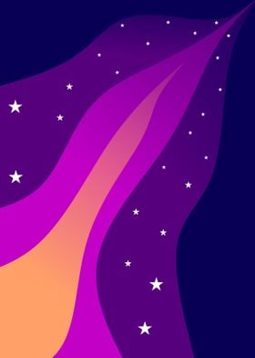 Purple star minimalist