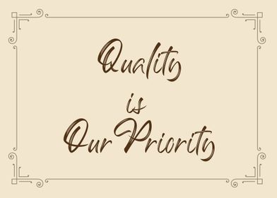 quality is our priority qu