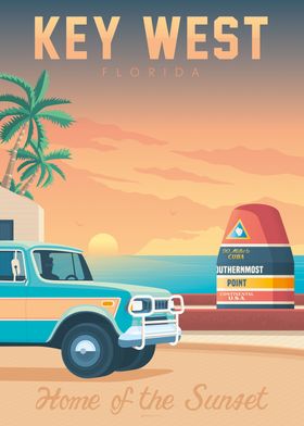 Key West Travel Poster
