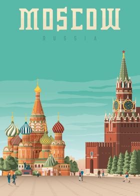 Moscow Travel Poster