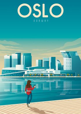 Oslo Norway Travel Poster