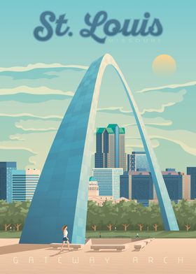St Louis Travel Poster