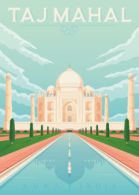 Taj Mahal India Poster