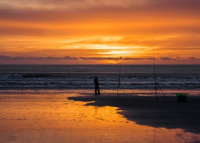 Fisherman and Sunset