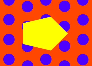 Yellow Polygon on Dots