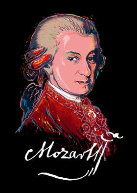 Mozart Colorful Portrait
