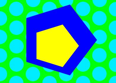 Blue Yellow Polygon