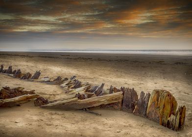 Shipwreck on Pendine Sands