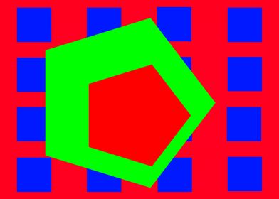 Green Red Polygon