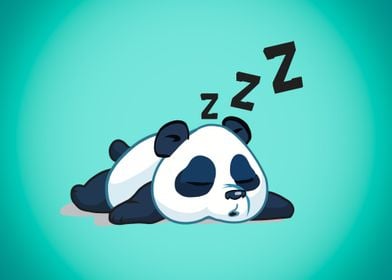 funny sleeping panda