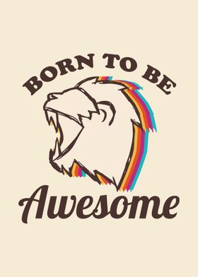 Vintage Lion Rainbow 45