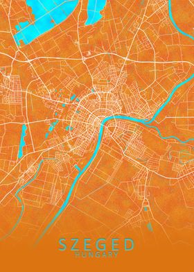 Szeged Hungary City Map