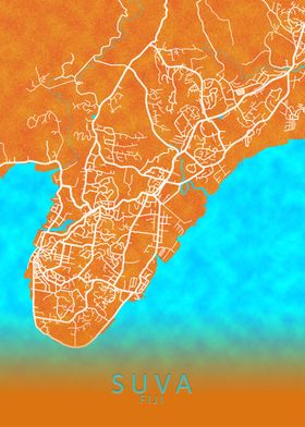 Suva Fiji City Map 