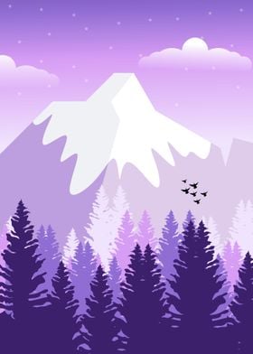 Purple landscape minimalis