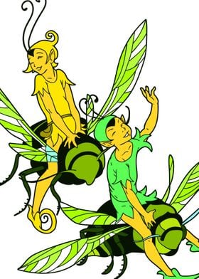 The beautiful Fairy riding