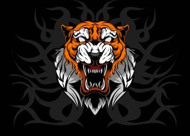 Tiger head illustration