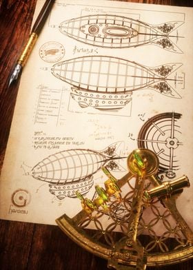 Airship and sextant