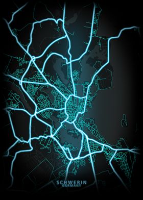 Schwerin Germany City Map