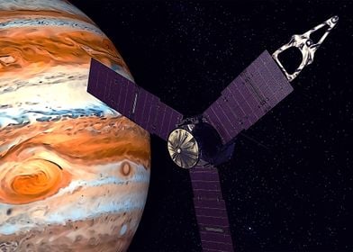 Space probe near Jupiter