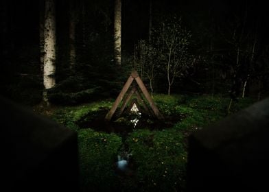 Pyramid in the woods