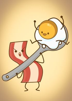 funny egg and strong bacon