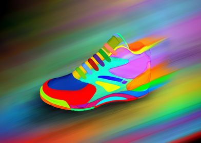 Colorful basketball shoe