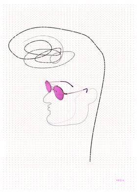 Man With Violet Sunglasses