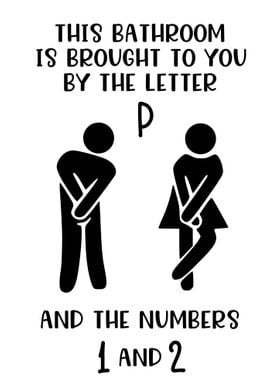 Funny Bathroom Letter P