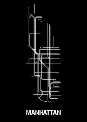 Manhattan Metro Subway Map