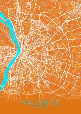 Valence France City Map