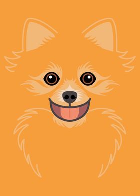 Pomeranian Dog Face