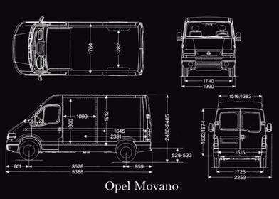 Opel Movano 2004 Blueprint