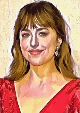 Dakota Johnson PortraitRed