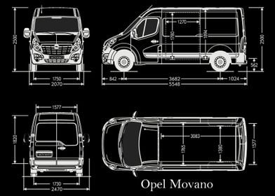 Opel Movano 2010 Blueprint