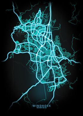 Windhoek Namibia City Map