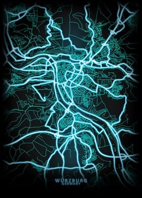 Wurzburg Germany City Map