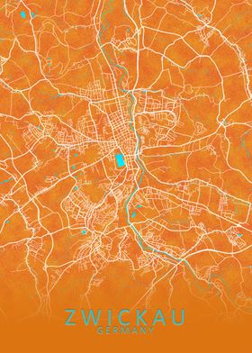 Zwickau Germany City Map