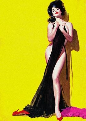 Undressing girl pulp cover