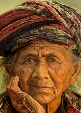 Old woman with turban