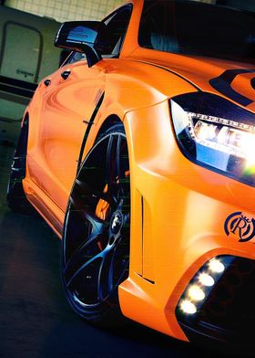 orange sport car